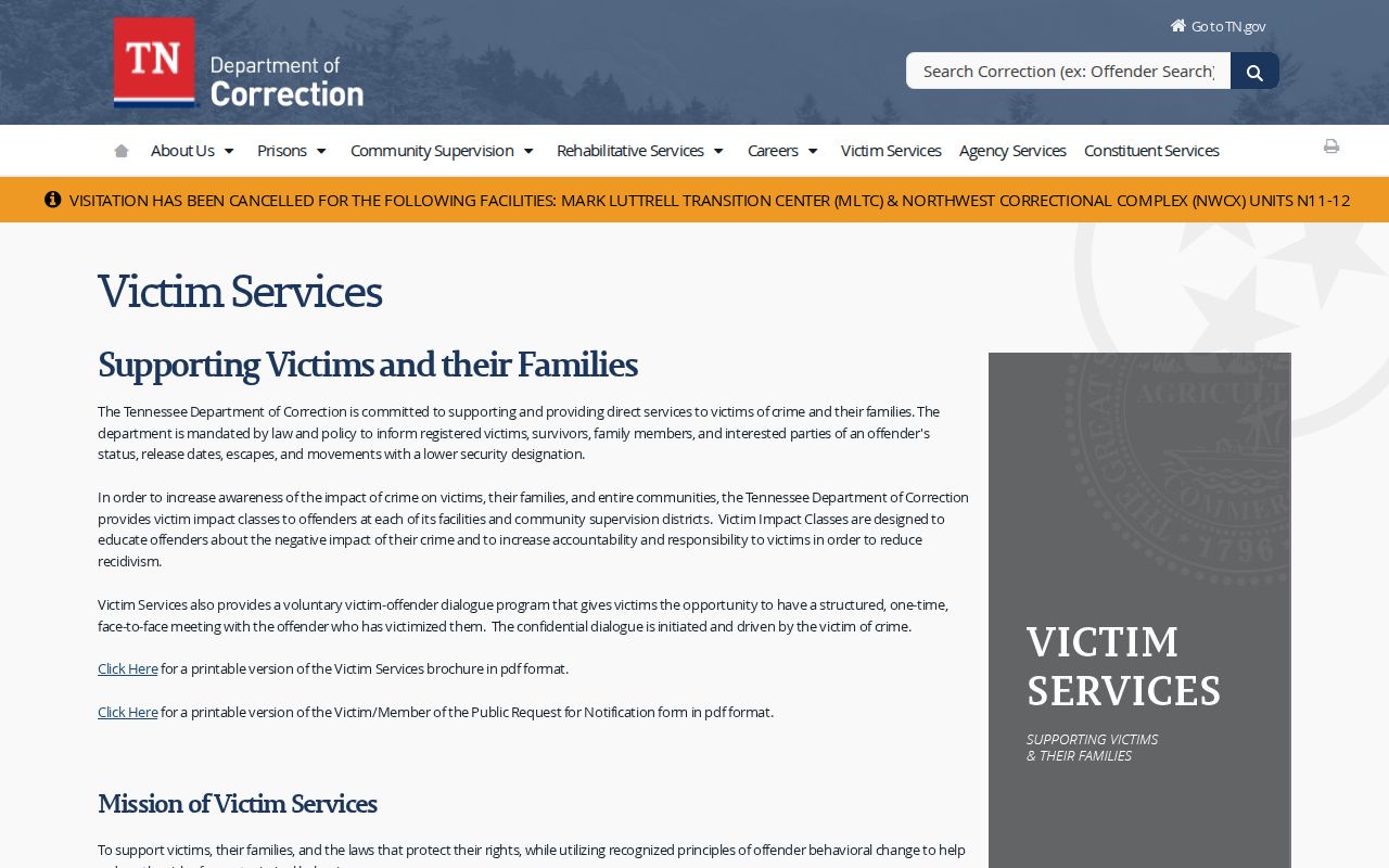 Official Tennessee VINE instructions for Claiborne County custody alerts