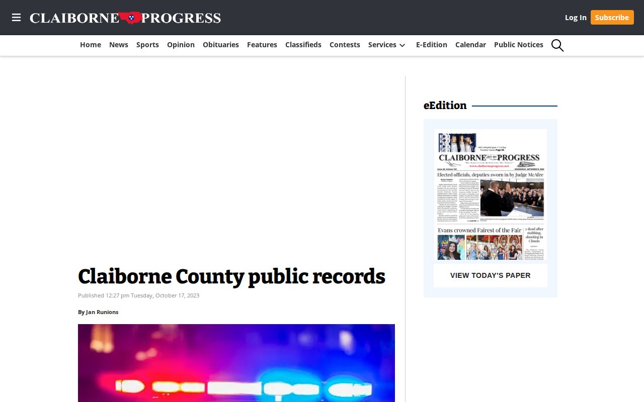 Claiborne County public records news